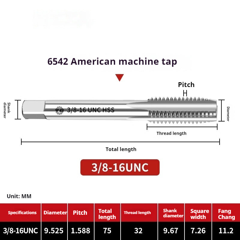 2111-Tap threading machine with tap tapping American stainless steel tapping 1/4-3/5/8UNC UNF Shandong Denso Pricision Tools Co.,Ltd.